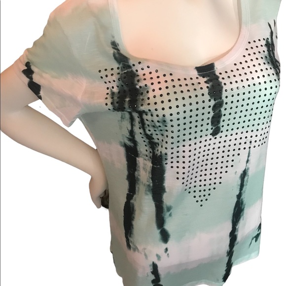 CATO Top Green/White beaded SIZE XL - Picture 2 of 8